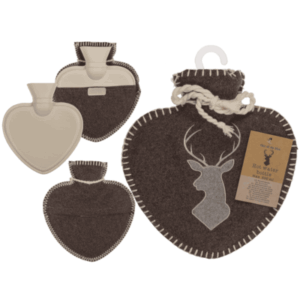 Wärmflasche Herzform Hirsch