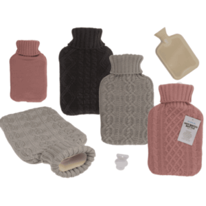 Wärmflasche Strickbezug, Zopfmuster