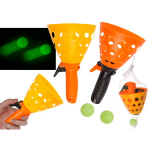 2 in 1 Fangspiel, mit Glow in the Dark Bällen