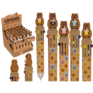 Cabybara Kugelschreiber mit 10 farbigen Minen