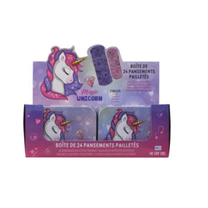Unicorn Glitter Band Aids Metal Box