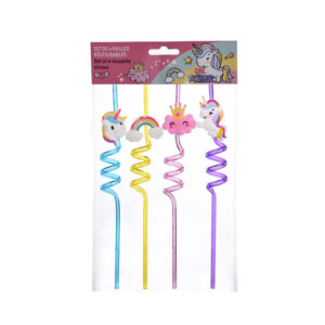 Unicorn Set 4 Straws